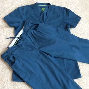 Scrub Set - Pants and Top - dark teal